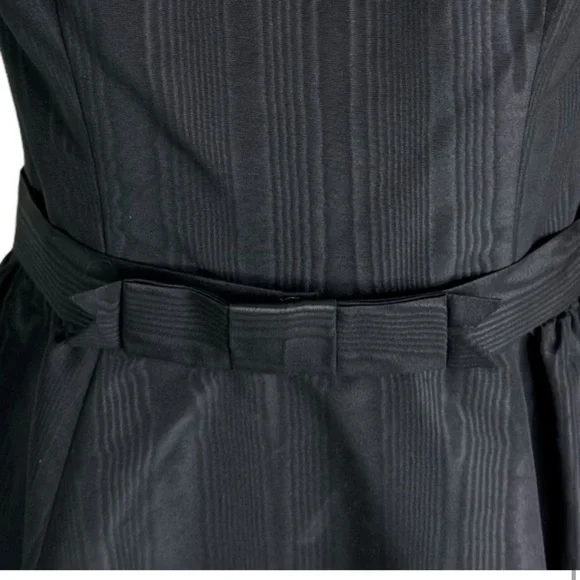 Isaac Mizrahi Moire Taffeta Sleeveless Dress with Pockets Black Size 10 NWT - Picture 4 of 6